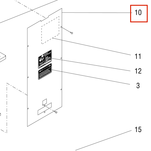 Panel W/Decals,Access 230V