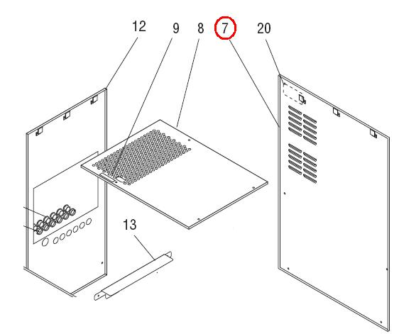 Panel W/Decal, Right 5-Holes