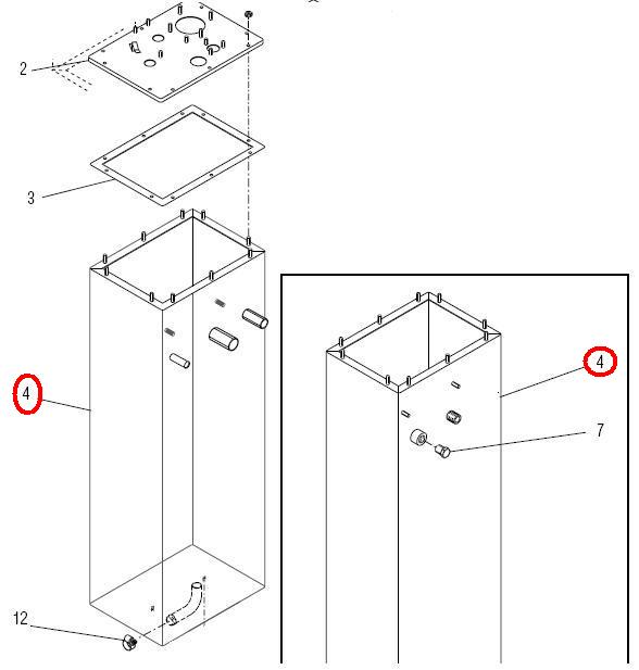 Tank Wldmt, D/Drain Sgl Sh